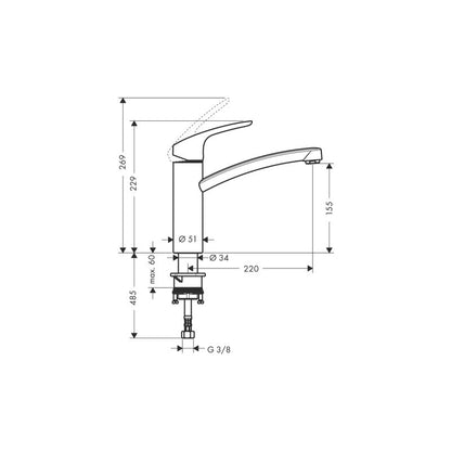 Hansgrohe 31806000 Spültischmischer 160 Focus