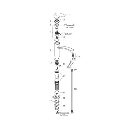 Hansgrohe 31806000 Spültischmischer 160 Focus