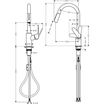 HANSGROHE 31833000 Spültischmischer 240 Focus M41 Eco