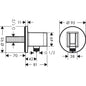 HANSGROHE 36733670 Schlauchanschluss Fixfit Porter rund