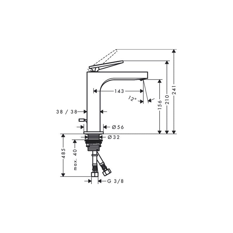 HANSGROHE 39023000 Waschtischmischer 160 Axor Citterio