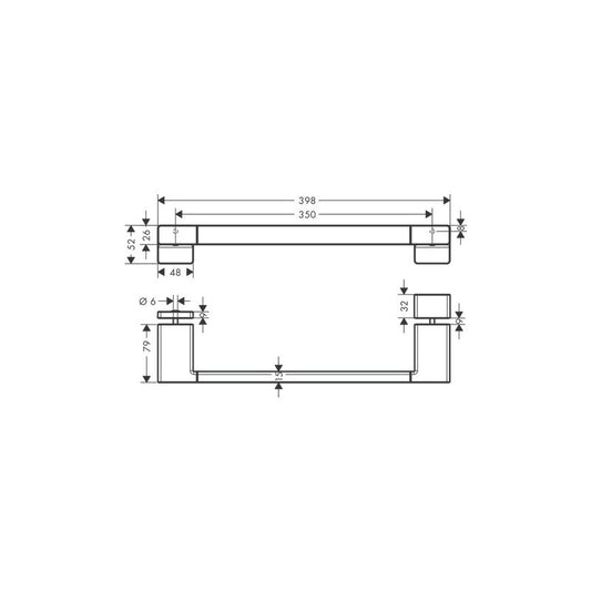 HANSGROHE 41759670 Duschtürgriff AddStoris mattschwarz