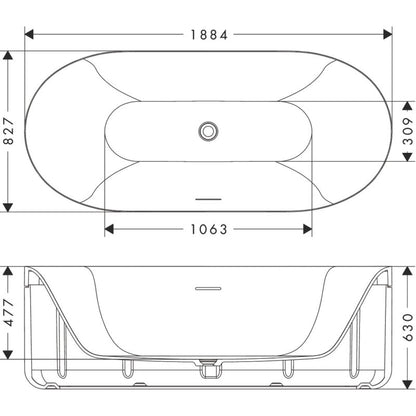 HANSGROHE 42005800 Badewanne AXOR Suite Basins& Bathtubs