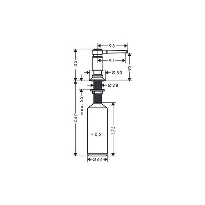 Hansgrohe 42018000 Spülmittelspender Axor Montreux chrom