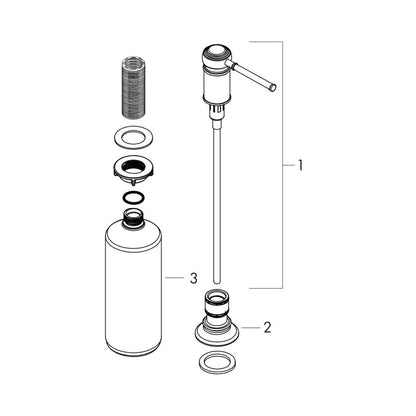 Hansgrohe 42018000 Spülmittelspender Axor Montreux chrom