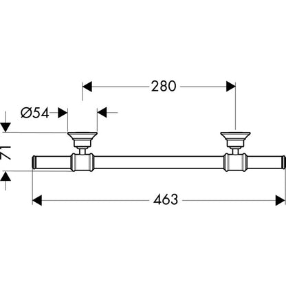 HANSGROHE 42030330 Haltegriff Axor Montreux PBC