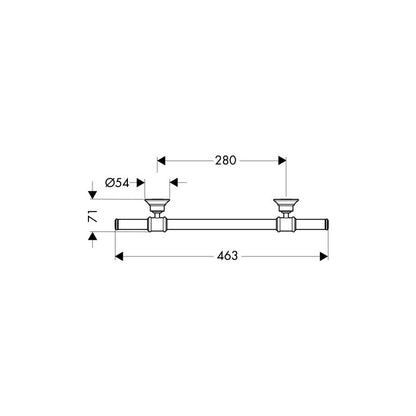 HANSGROHE 42030830 Haltegriff Axor Montreux polished