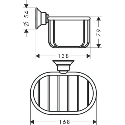 HANSGROHE 42065330 Seifenkorb Axor Montreux Wandversion