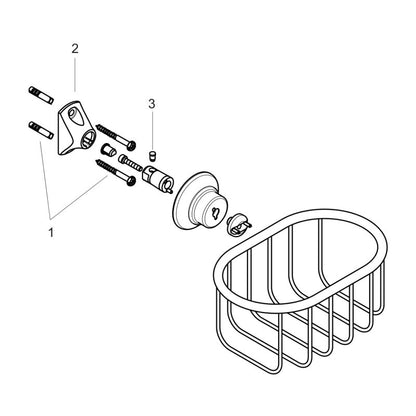 HANSGROHE 42065820 Seifenkorb Axor Montreux Wandversion