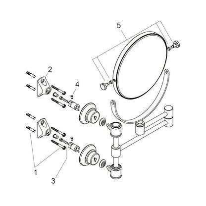 HANSGROHE 42090820 Rasierspiegel Axor Montreux