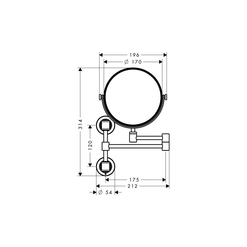 HANSGROHE 42090830 Rasierspiegel Axor Montreux