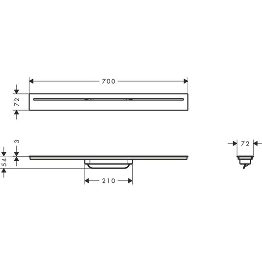 HANSGROHE 42520670 Fertigset Duschrinne AXOR Drain