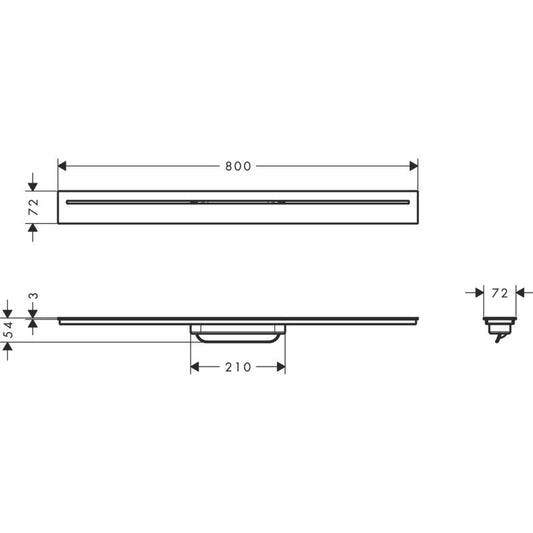 HANSGROHE 42521670 Fertigset Duschrinne AXOR Drain
