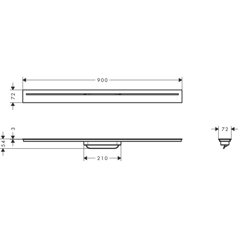 HANSGROHE 42522700 Fertigset Duschrinne AXOR Drain
