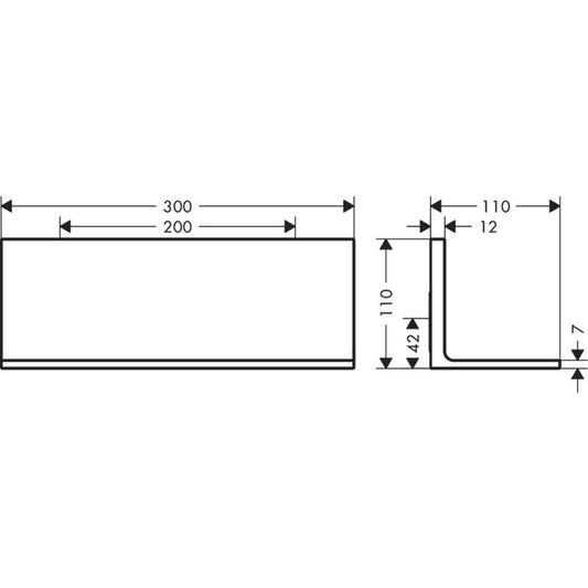 HANSGROHE 42644830 Ablage 300 mm Axor Universal