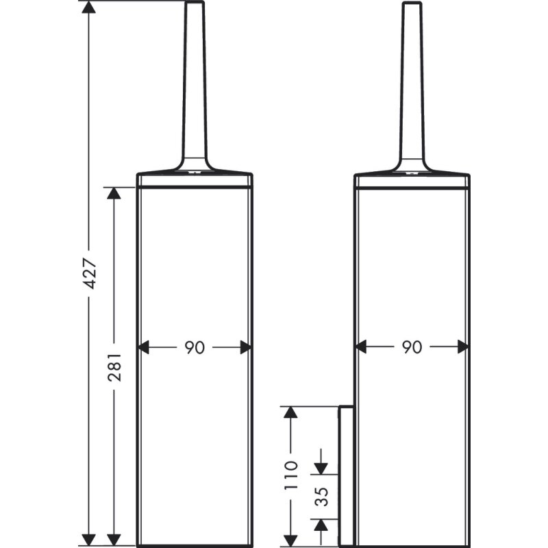 HANSGROHE 42655830 Toilettenbürstenhalter wandm.