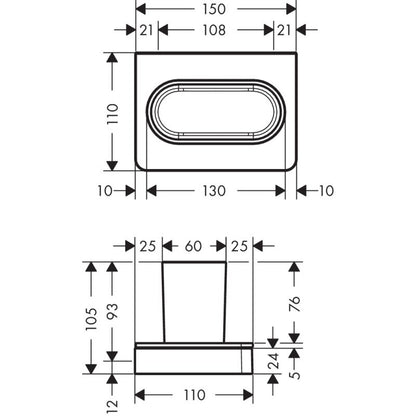 HANSGROHE 42834300 Zahnglas Axor Universal Accessories