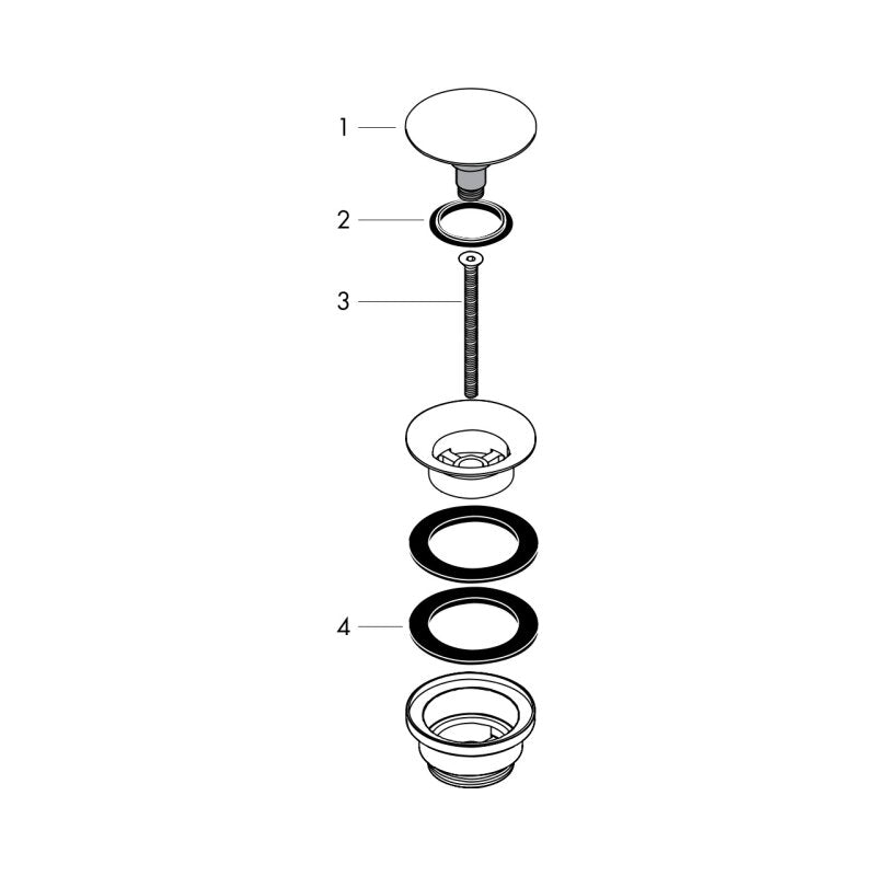 HANSGROHE 50100700 Ablaufventil push-open DN32
