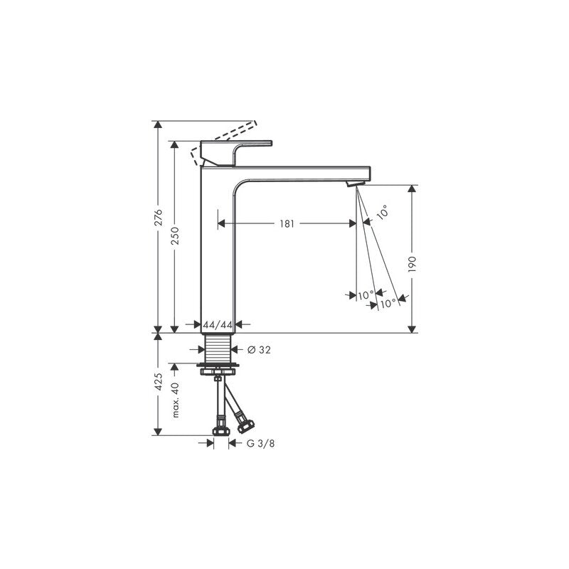 HANSGROHE 71591670 Waschtischmischer 190 Vernis Shape