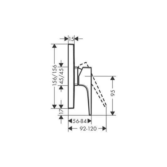 Hansgrohe 74565000 Brausenmischer Unterputz Metropol