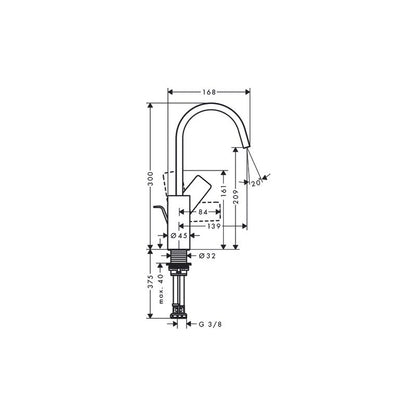 HANSGROHE 75030700 Waschtischmischer 210 Vivenis