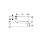 Hansgrohe 92616000 Auslauf Küche Wand 200mm chrom